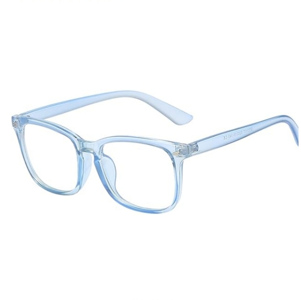 Non Prescription Glasses Square Clear Lens Eyeglasses Blue
